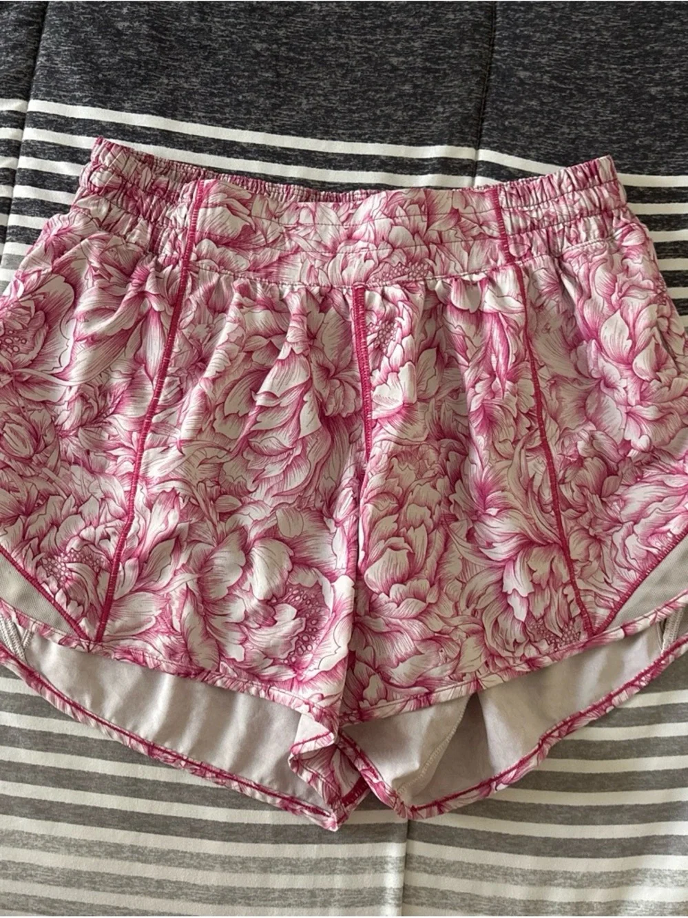 lululemon athletica Pink Floral Running Shorts